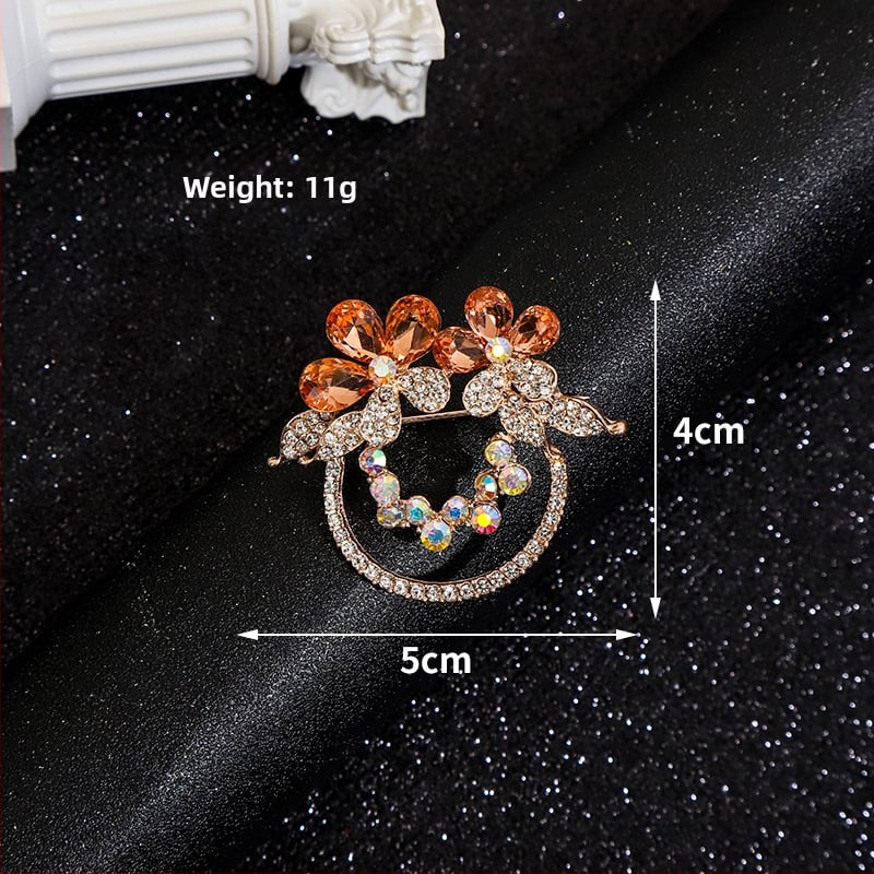 Женска брошка от сплав – закопчалка за копринен шал и връзване на подгъва на тениска, електроплатина, класически и универсален декоративен аксесоар, марка Yusheng