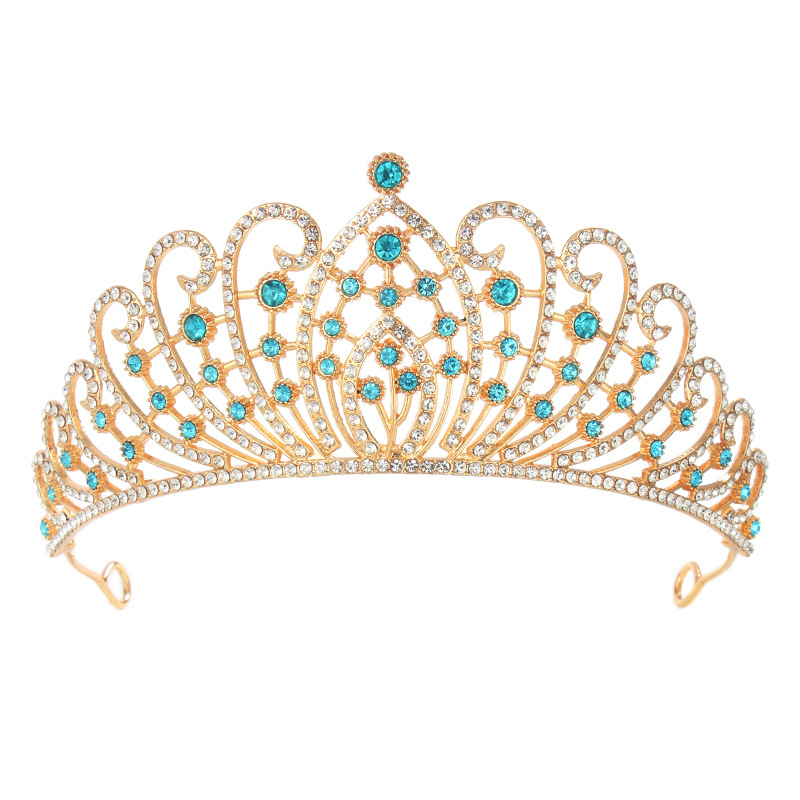Vjenčana tiara od legure s kristalima, elektroplatinirana, bijeli kristali, dizajn životinja/Zodijak