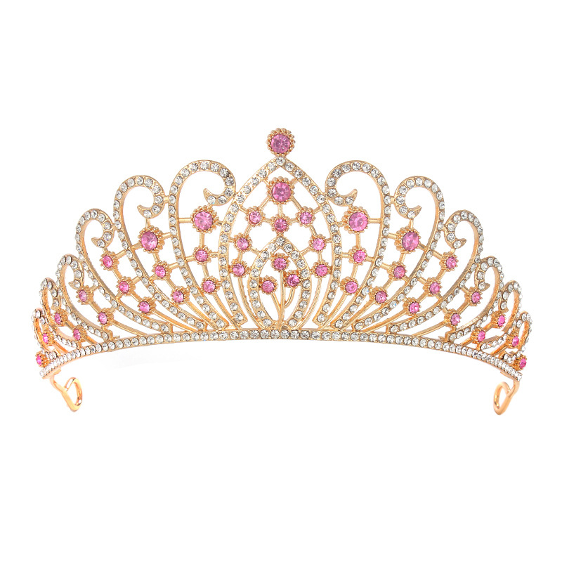 Vjenčana tiara od legure s kristalima, elektroplatinirana, bijeli kristali, dizajn životinja/Zodijak
