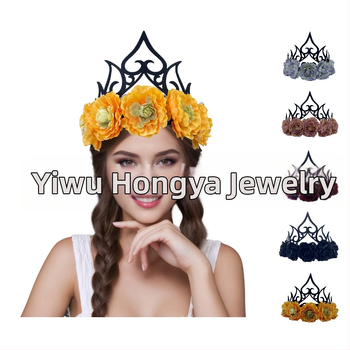 Peaehe – kunstlille kroon, käsitööriie, naiselik stiil, Queen Crown, kohandatav töötlemine