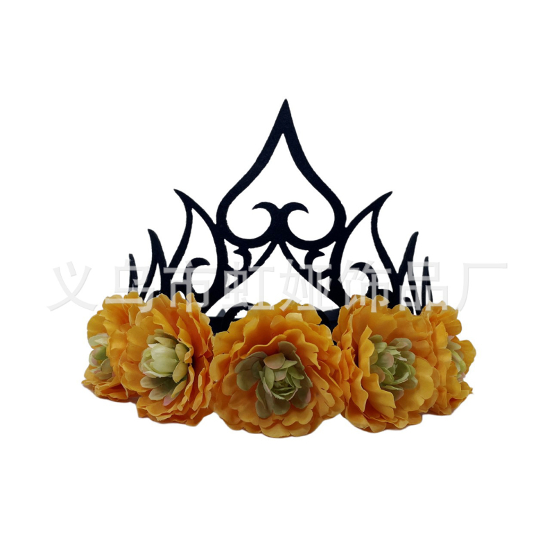 Peaehe – kunstlille kroon, käsitööriie, naiselik stiil, Queen Crown, kohandatav töötlemine