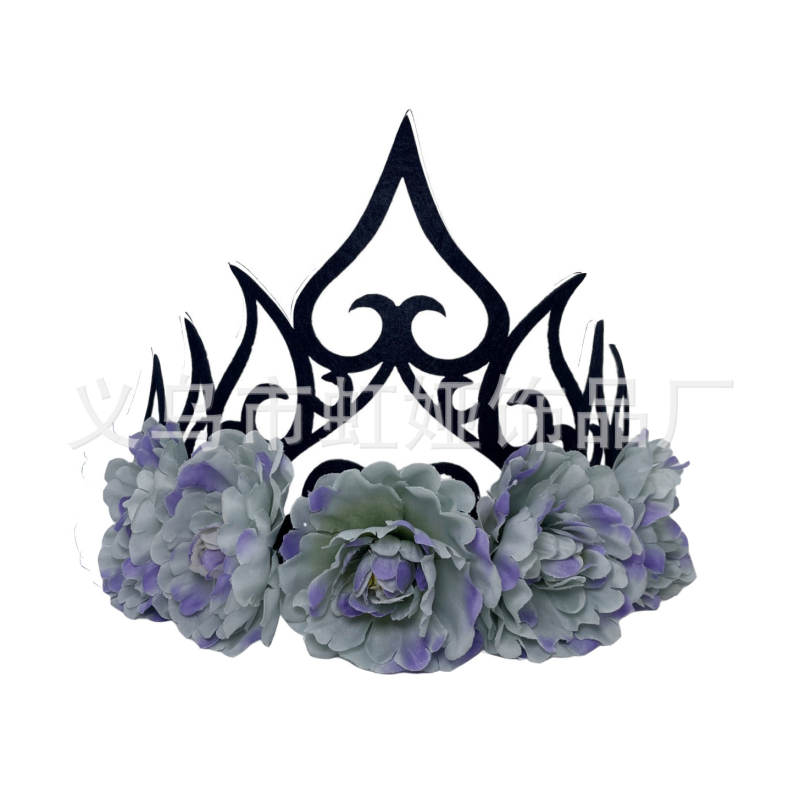 Peaehe – kunstlille kroon, käsitööriie, naiselik stiil, Queen Crown, kohandatav töötlemine