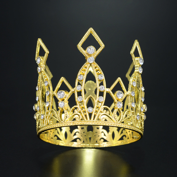 Elektroplaaditud alumiiniumisulamist kroon lastele valgete rhinestoneidega