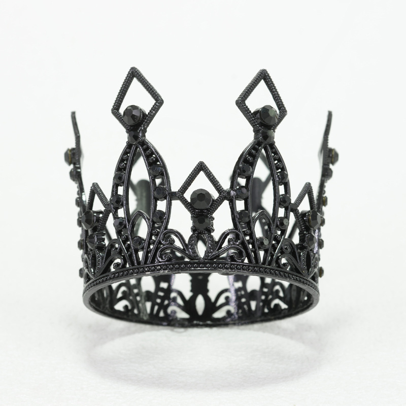 Elektroplaaditud alumiiniumisulamist kroon lastele valgete rhinestoneidega