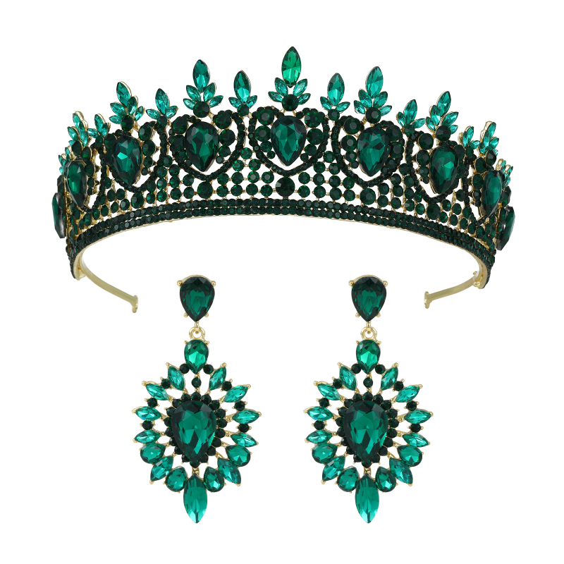 Pulmakroon segust, elektroplaaditud Rhinestone ja klaaskristallidega, barokkstiil