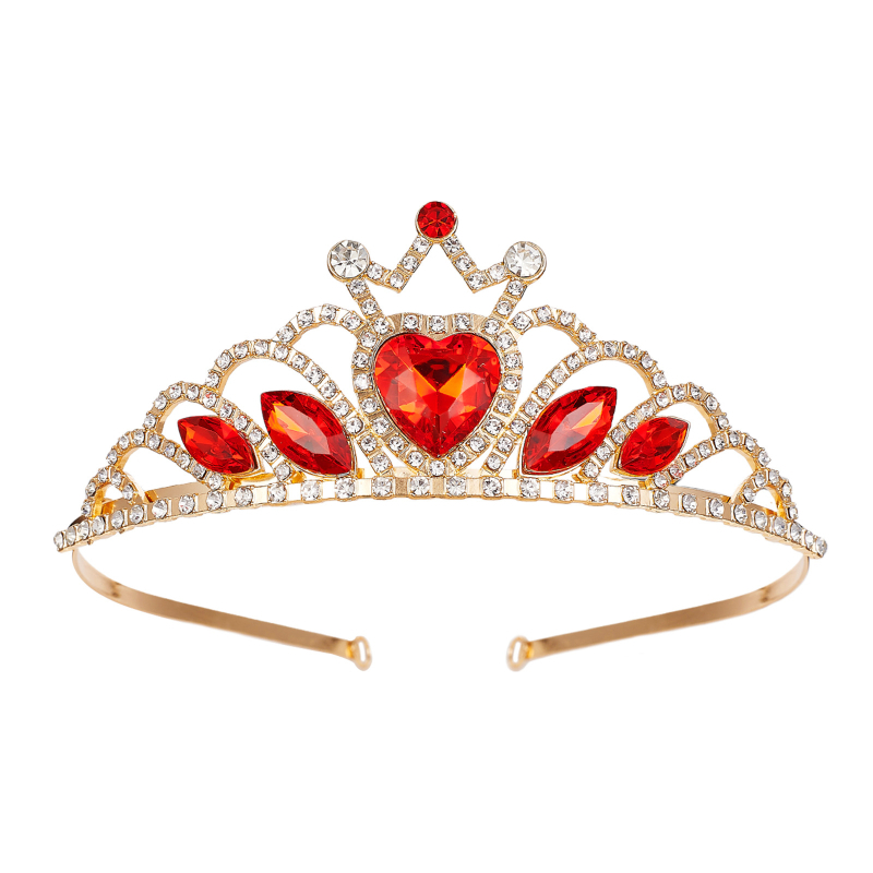 Laste krooniga peavõru - võrkmaterjal, kroonikujuline vorm, elektroplating, kristallid, bränd Ibaolai