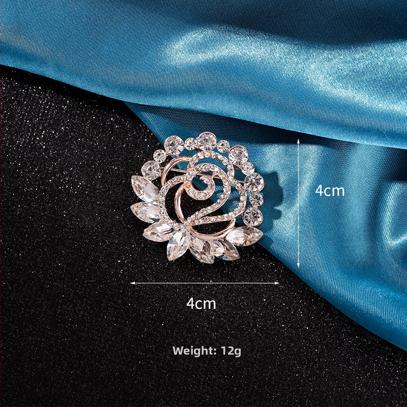 Καρφίτσα για φουλάρι – κράμα, Yusheng, γυναικείο κορεατικό στυλ, ηλεκτροπλατιωμένη επίστρωση, διακόσμηση και πολυλειτουργικότητα