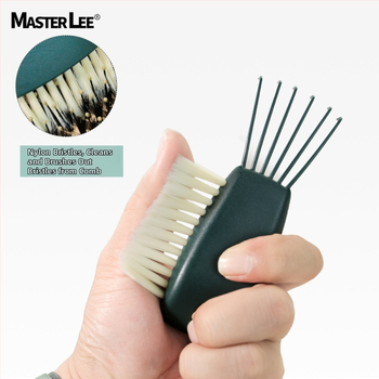 MASTERLEE Πλαστικός Καθαριστικός Χτένας με Αεροκλειστρο για Αφαίρεση Τριχών