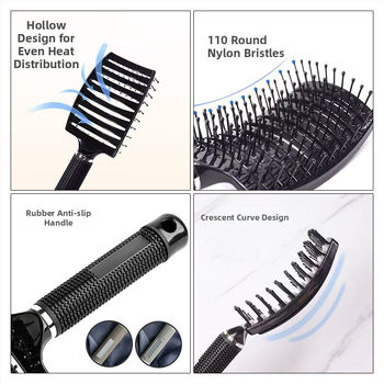 Πλαστική χτένα μασάζ και κυματισμού για μακριά σγουρά μαλλιά – πολυτελής μπουτίκ βούρτσα μαλλιών