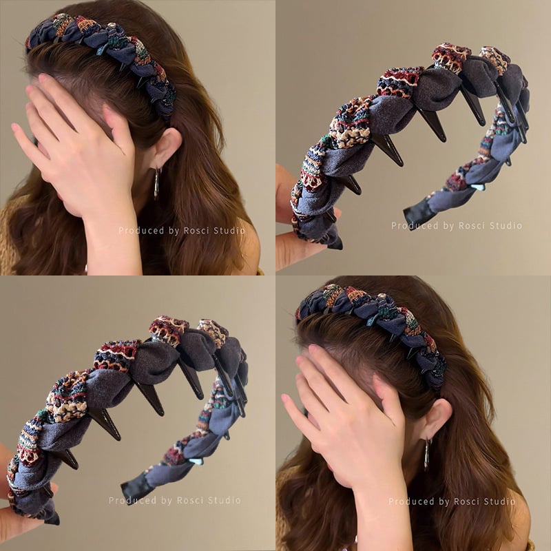 Käsitööline peavõru riidekattega, hammaste kinnitamiseks, libisemisvastane, Korea stiil