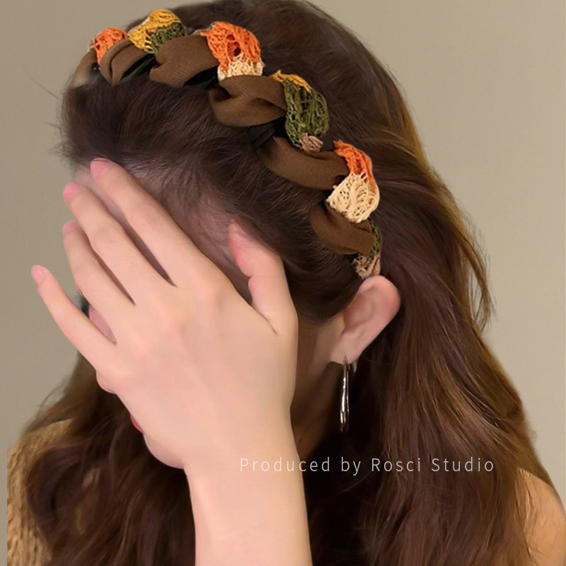 Käsitööline peavõru riidekattega, hammaste kinnitamiseks, libisemisvastane, Korea stiil