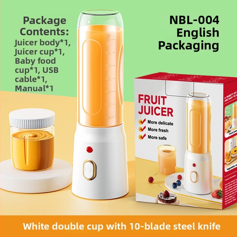 Φορητό κύπελλο αποχυμωτή με ενσωματωμένη μπαταρία, 200 W, 20001–22000 rpm, 5+ λεπίδες, 401–600 ml