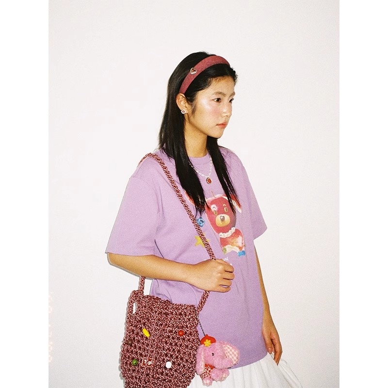 Peavõru polüestri kiududest, käsitöö, roostevabast terasest sisseõmblus, looduslik stiil, suvi 2025