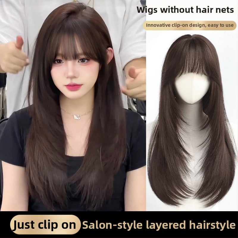 Parukas – pikkade sirgete juuksedega, bangsidega; materjal: kõrge temperatuuriga traat; mehhanismiline tootmine; Chu Chu kaubamärk