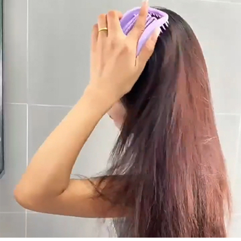 Ruudu kujuline šampooniharja õhupadjaga peanaha massaažiks, materjal TPEE