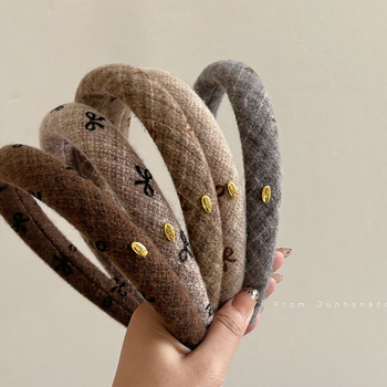 Fejfedő — kézzel készített flocked masni hajpánt, hajcsat; Anyag: 3267928; Stílus: Fashion OL; Kategória: Headwear