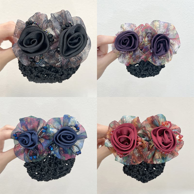 Siidist roosi juukseklips – vintage-stiilis, käsitöö, lillemotiiv, kevad 2025