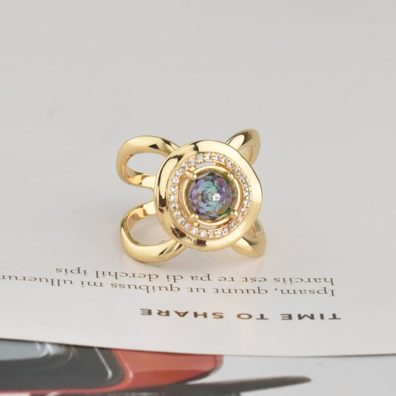 Spona na šál zo saténu s X-prstenom a mašličkou – zliatina, zirkónová vsadba, elektroplatina, dámsky módny doplnok, Scarecrow Jewelry