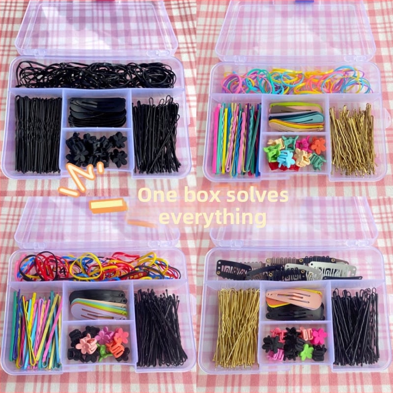 Juukseklammi komplekt U-kujuline veetilka kujuga, külgklipsiga, karbis, originaalne disain, juukseaksessuaarid, 2025 talv