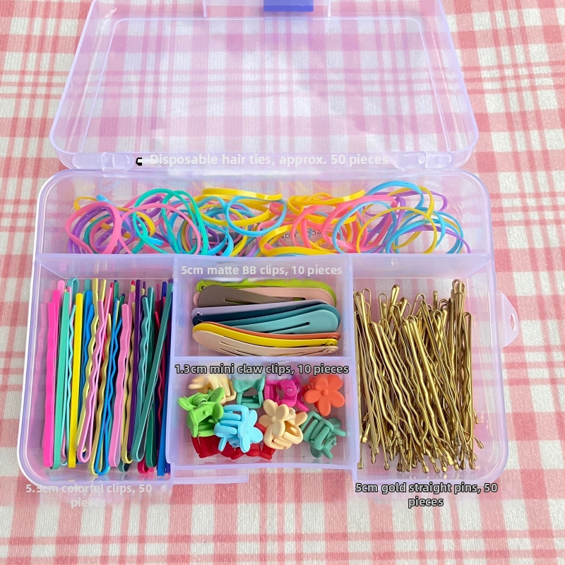 Juukseklammi komplekt U-kujuline veetilka kujuga, külgklipsiga, karbis, originaalne disain, juukseaksessuaarid, 2025 talv