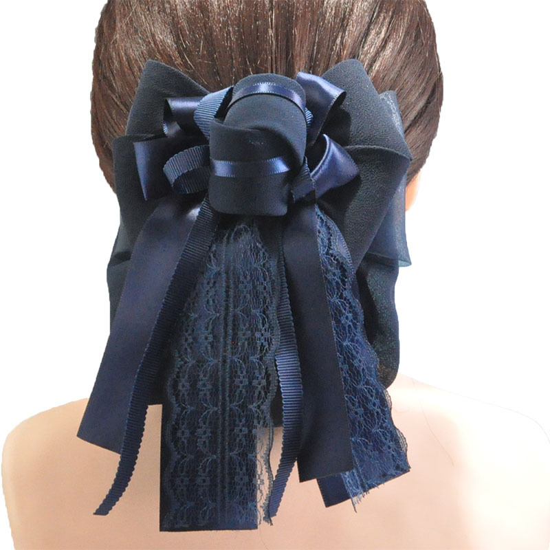 Pitsiline juuksevõrk lipsuga, käsitöö, Korealine stiil, materjal: kangas, tootekood F047, kevad 2022