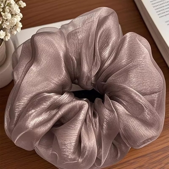 Органза ластик за коса, двойнослоен, корейски стил; материал: коприна цветя; сезон: пролет 2025; за деца; произход: Джинха