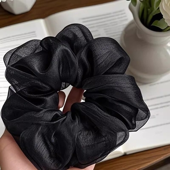 Органза ластик за коса, двойнослоен, корейски стил; материал: коприна цветя; сезон: пролет 2025; за деца; произход: Джинха