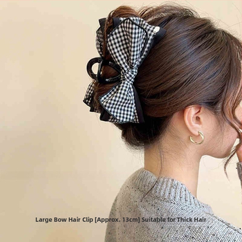 Keskmise suurusega messingust juukseklips sõlmega, keerdklips, volframaalse lisandiga, kevad 2025, pastoraalne stiil