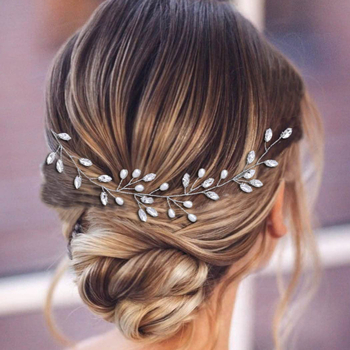 Bentiță pentru păr cu perle și strasuri, lanț moale (Material: Perle; Tip: Bentiță pentru păr; Stil: Femei; Potrivită pentru nuntă; Personalizare: Da)