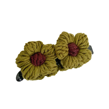 Qiyi naiste juukseklips villase lillega, keerlev ja vertikaalne klipp, koo-konstruktsioon, segamaterjalid, sügisel 2025 väljaanne