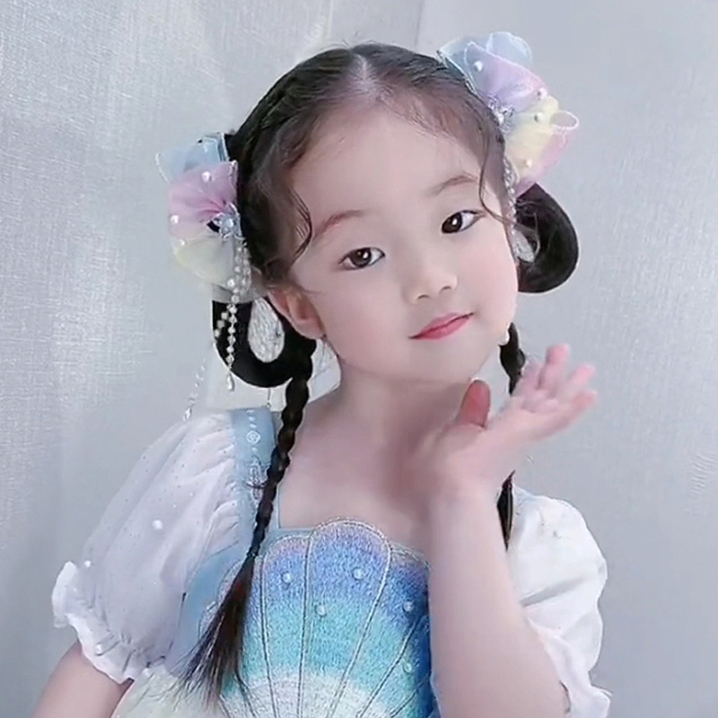 Laste pärlidega juukseklips, multika stiilis, kevad 2024