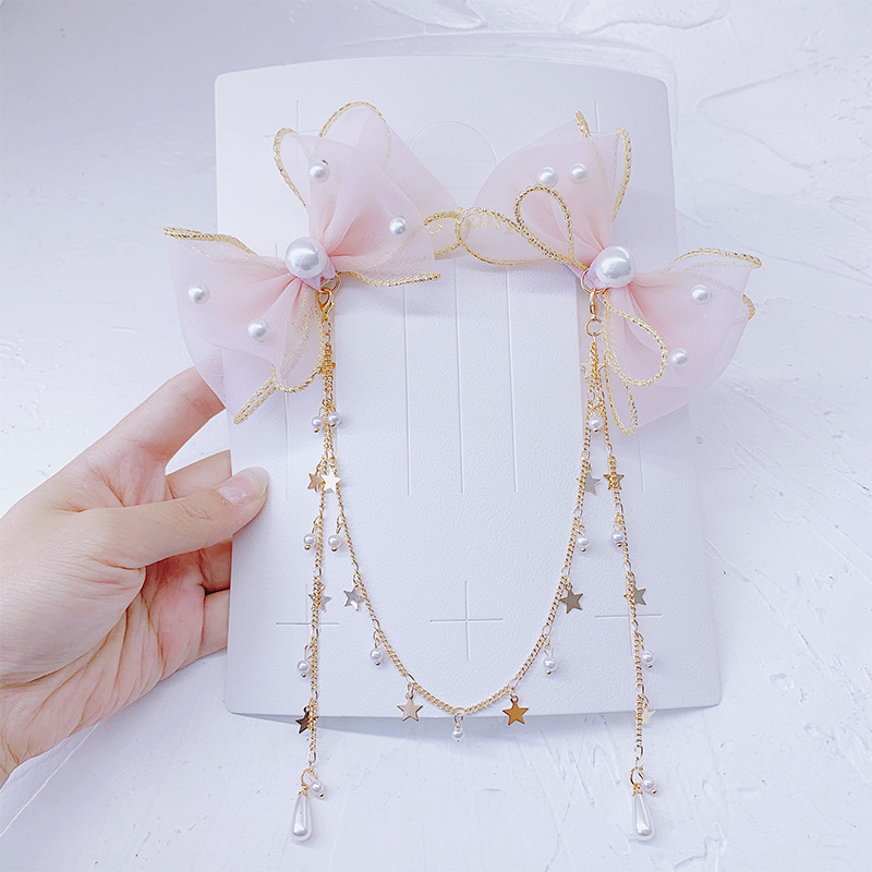 Laste pärlidega juukseklips, multika stiilis, kevad 2024