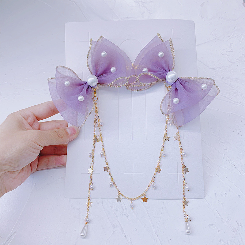 Laste pärlidega juukseklips, multika stiilis, kevad 2024