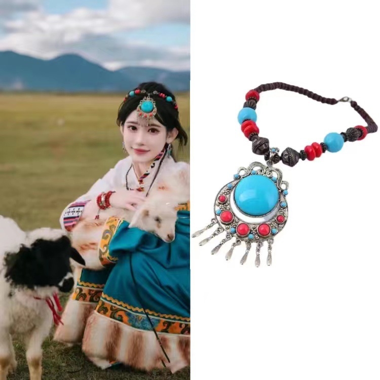 Antiikne etniline peavõru geomeetrilise kujundusega - DIAMAN DN1002