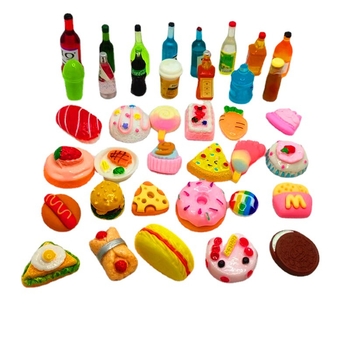 150 броя миниатюрни бутилки за храна и напитки за къща за кукли – пластмаса/смола, без електричество, ръчно управление, готов за DIY