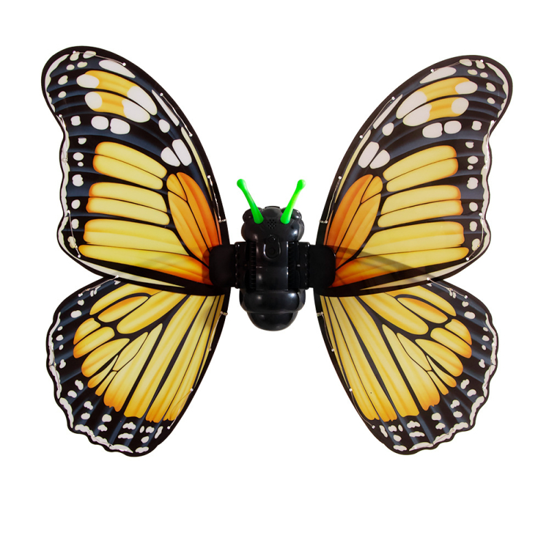 Костюмен реквизит: ангелски крила с електрически пеперуден мотив, PVC, полу ръчна и полу механична изработка