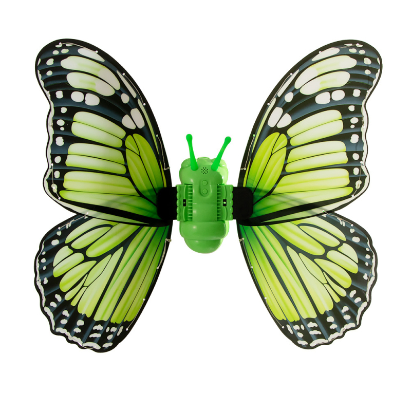 Костюмен реквизит: ангелски крила с електрически пеперуден мотив, PVC, полу ръчна и полу механична изработка