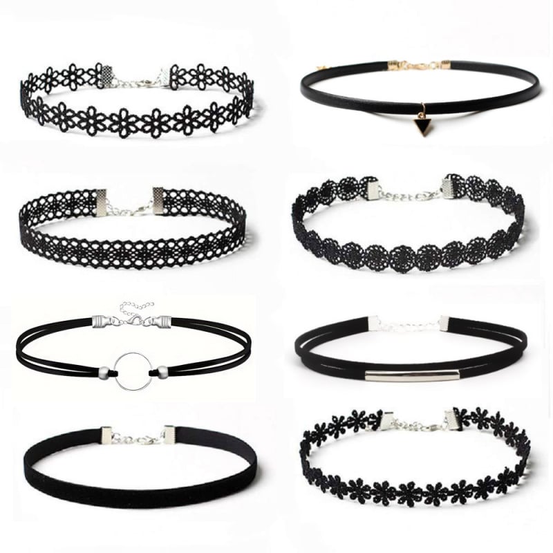 Set colier 6 bucăți – poliester, manufactură manuală, stil geometric, lanț obișnuit