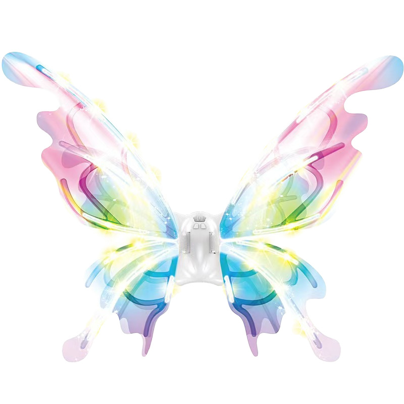 Vaikų šviesūs drugelių sparnai – judantys šviesos sparnai, plastikinė nugaros dekoracija, skirta 7–14 metų vaikams