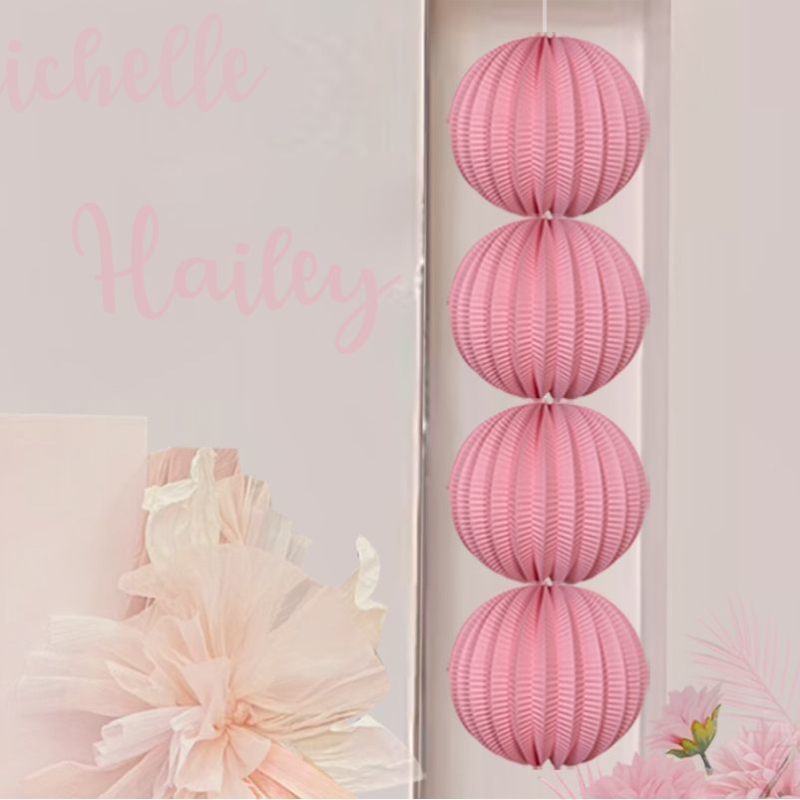 Kāzu laternas dekors, ziemas melones formas, no papīra, silkscreen druka, minimālisks stils