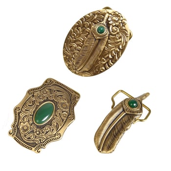 Férfi övcsat rézből, sima csat, DIY dísz virágokkal és tollakkal, kőpaneles öv kiegészítő