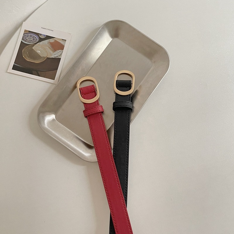 Curea pentru femei din piele PU, cu cataramă din aliaj, fără găuri, lățime reglabilă 2–4 cm, accesoriu casual minimalist