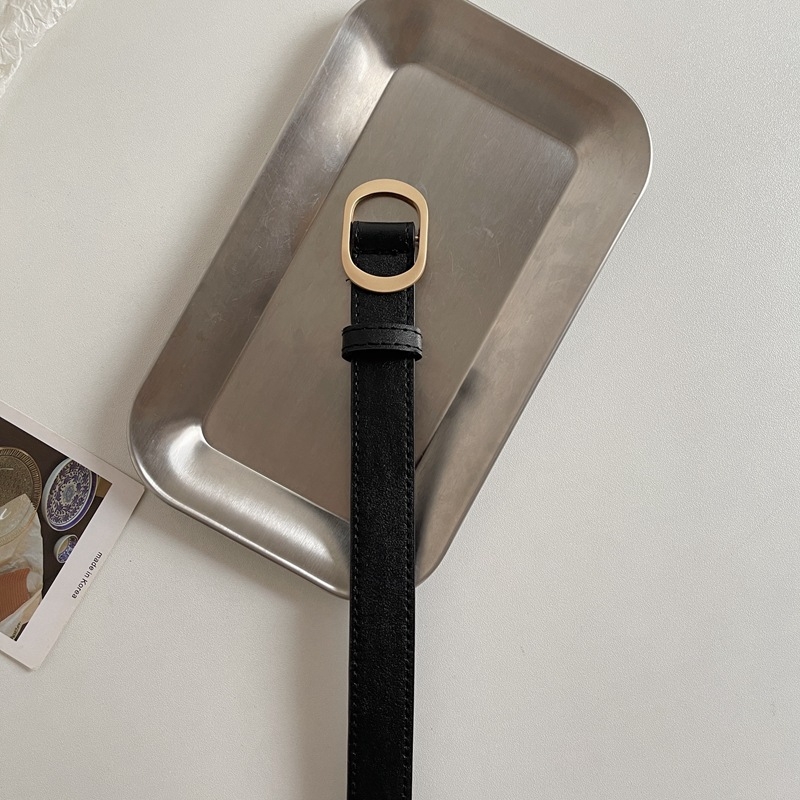 Curea pentru femei din piele PU, cu cataramă din aliaj, fără găuri, lățime reglabilă 2–4 cm, accesoriu casual minimalist