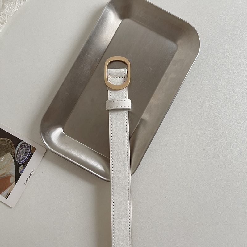 Curea pentru femei din piele PU, cu cataramă din aliaj, fără găuri, lățime reglabilă 2–4 cm, accesoriu casual minimalist