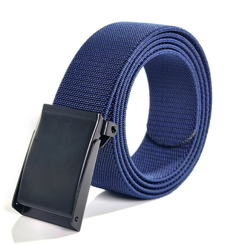 Férfi elasztikus vászonöv ötvözet csattal és sima záródással (Nylon; Ötvözet csatt; Sima záródás; Stílus: üzleti, sokoldalú, egyszerű)