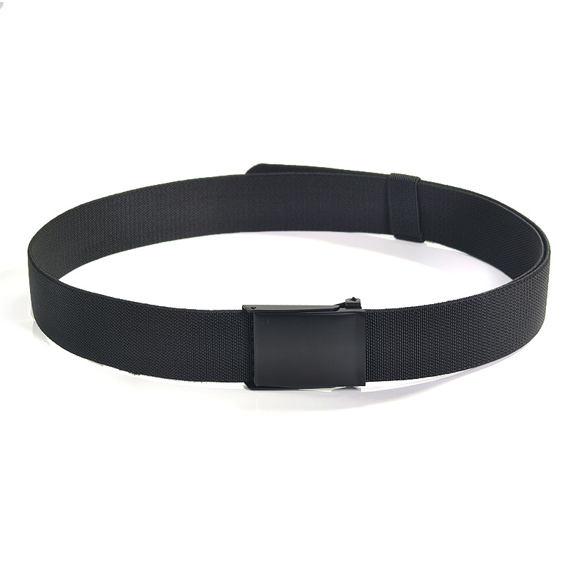 Férfi elasztikus vászonöv ötvözet csattal és sima záródással (Nylon; Ötvözet csatt; Sima záródás; Stílus: üzleti, sokoldalú, egyszerű)