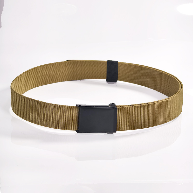 Férfi elasztikus vászonöv ötvözet csattal és sima záródással (Nylon; Ötvözet csatt; Sima záródás; Stílus: üzleti, sokoldalú, egyszerű)