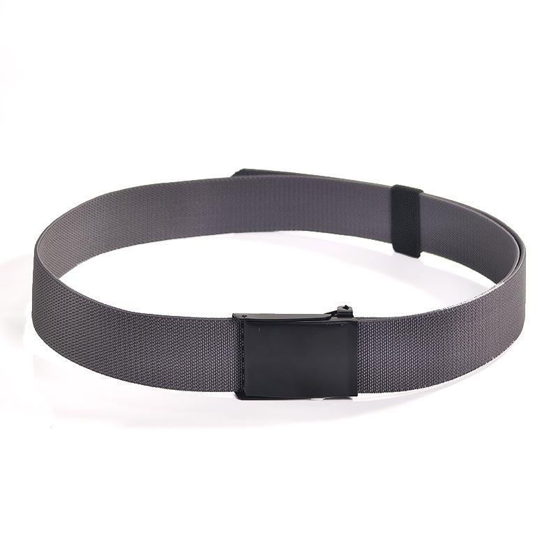 Férfi elasztikus vászonöv ötvözet csattal és sima záródással (Nylon; Ötvözet csatt; Sima záródás; Stílus: üzleti, sokoldalú, egyszerű)