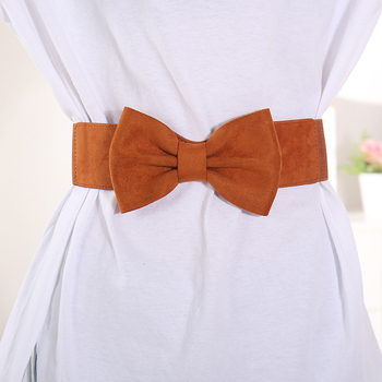 Ruhaszíj bársony masnival és elasztikus övvel, ötvözet csattal, egyszínű dizájn, szélesség 2–4 cm