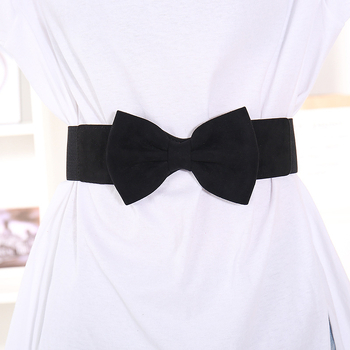 Ruhaszíj bársony masnival és elasztikus övvel, ötvözet csattal, egyszínű dizájn, szélesség 2–4 cm